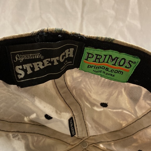 Primos Hunting Calls Camo Cap Hat Speak The Language Written on Brim Sz L/XL - Picture 3 of 9